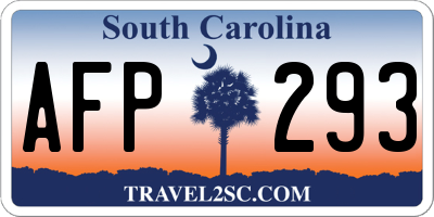 SC license plate AFP293