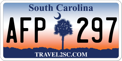 SC license plate AFP297