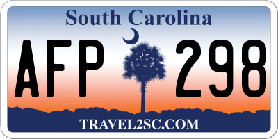 SC license plate AFP298