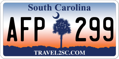 SC license plate AFP299