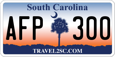 SC license plate AFP300