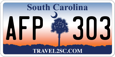 SC license plate AFP303