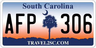 SC license plate AFP306