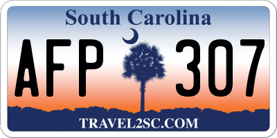 SC license plate AFP307