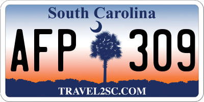 SC license plate AFP309