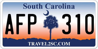 SC license plate AFP310