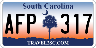SC license plate AFP317
