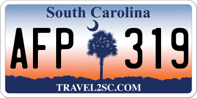 SC license plate AFP319