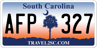 SC license plate AFP327