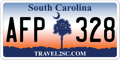 SC license plate AFP328