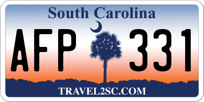 SC license plate AFP331
