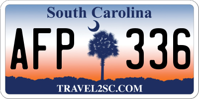 SC license plate AFP336