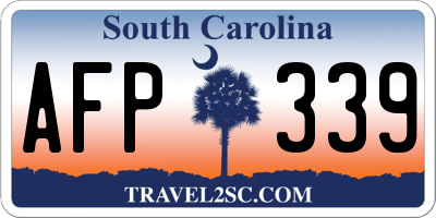 SC license plate AFP339