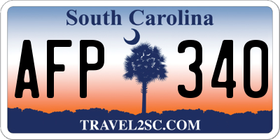 SC license plate AFP340