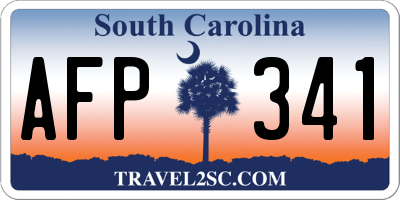SC license plate AFP341