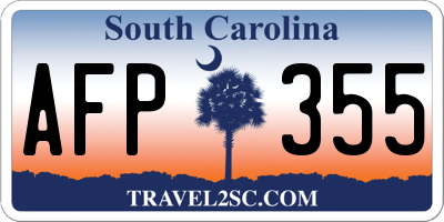 SC license plate AFP355