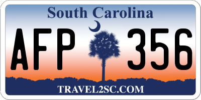SC license plate AFP356