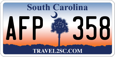 SC license plate AFP358