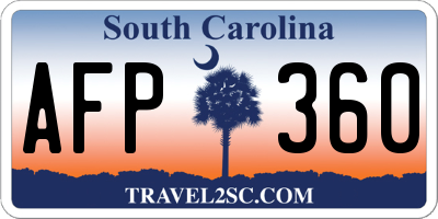 SC license plate AFP360