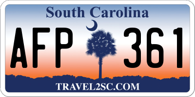 SC license plate AFP361