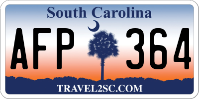 SC license plate AFP364