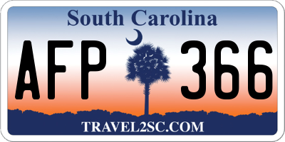 SC license plate AFP366