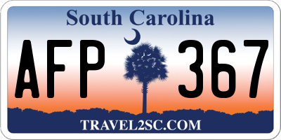 SC license plate AFP367