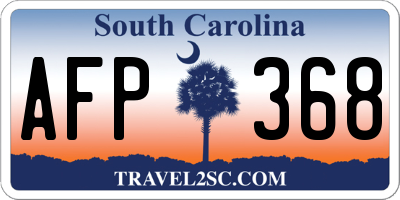SC license plate AFP368