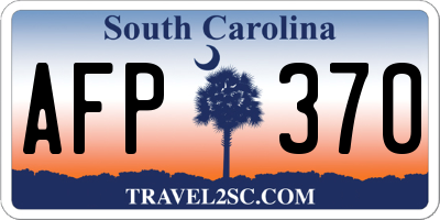 SC license plate AFP370