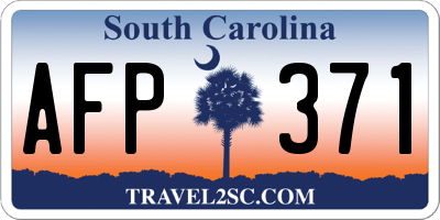 SC license plate AFP371