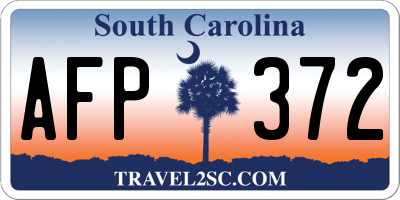 SC license plate AFP372
