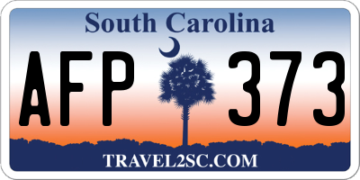 SC license plate AFP373