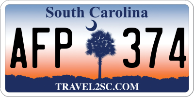 SC license plate AFP374