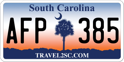 SC license plate AFP385