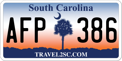 SC license plate AFP386
