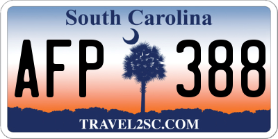 SC license plate AFP388