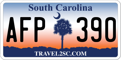 SC license plate AFP390