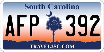 SC license plate AFP392