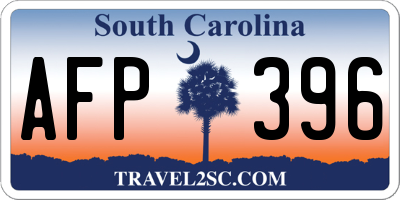 SC license plate AFP396