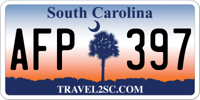 SC license plate AFP397