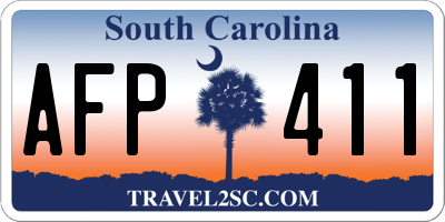 SC license plate AFP411