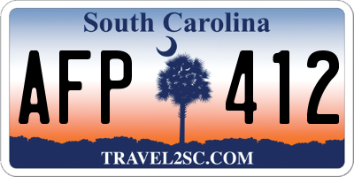 SC license plate AFP412