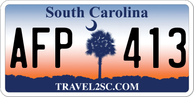 SC license plate AFP413