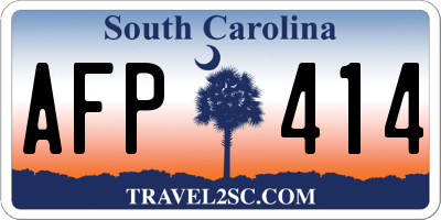 SC license plate AFP414