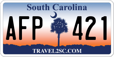 SC license plate AFP421