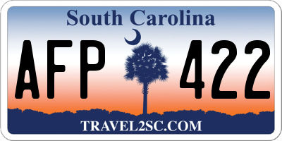 SC license plate AFP422