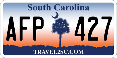 SC license plate AFP427