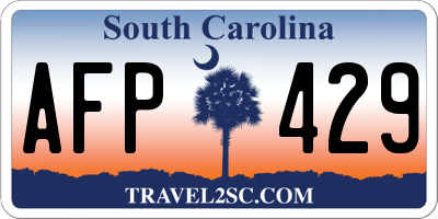SC license plate AFP429