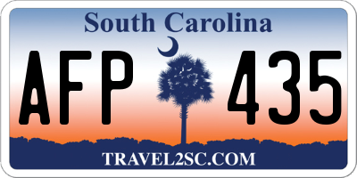 SC license plate AFP435
