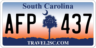 SC license plate AFP437